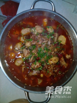 麻辣干锅翅膀的做法步骤:13