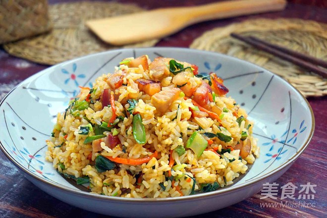 叉烧肉炒饭的做法步骤:9