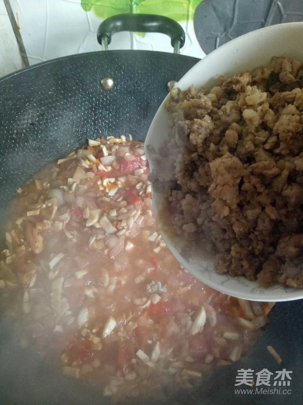 意大利面番茄肉酱的做法步骤:8