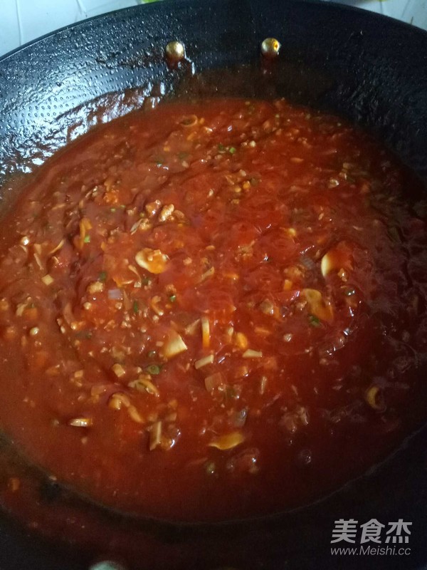 意大利面番茄肉酱的做法步骤:8