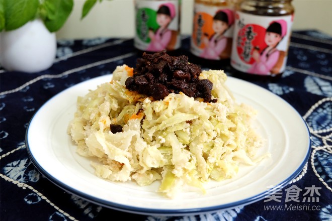 香辣圆白菜麦饭的做法步骤：8