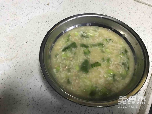 棠菜瘦肉粥的做法步骤：6