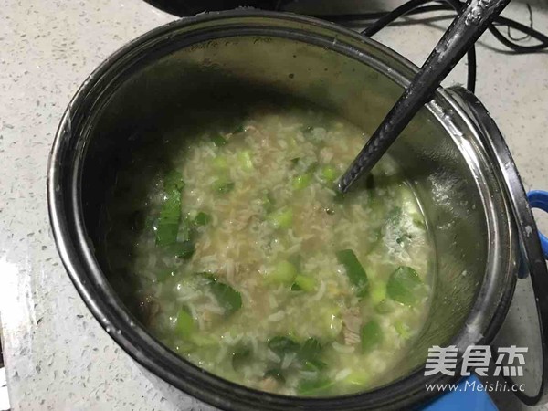 棠菜瘦肉粥的做法步骤：6