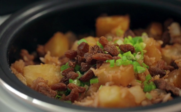 电饭煲羊肉焖饭的做法步骤:7