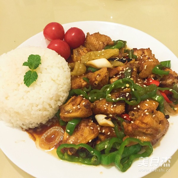 五椒鸡翅的做法步骤:7