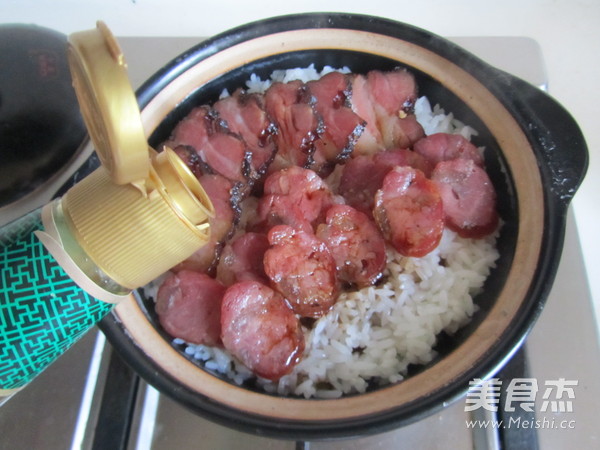 腊味煲仔饭的做法步骤:8