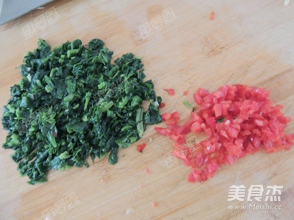 芹菜叶鸡蛋饼的做法步骤:3