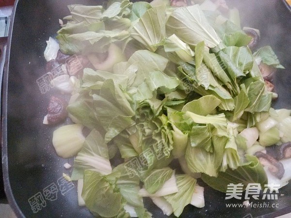 香菇油菜的做法步骤:9