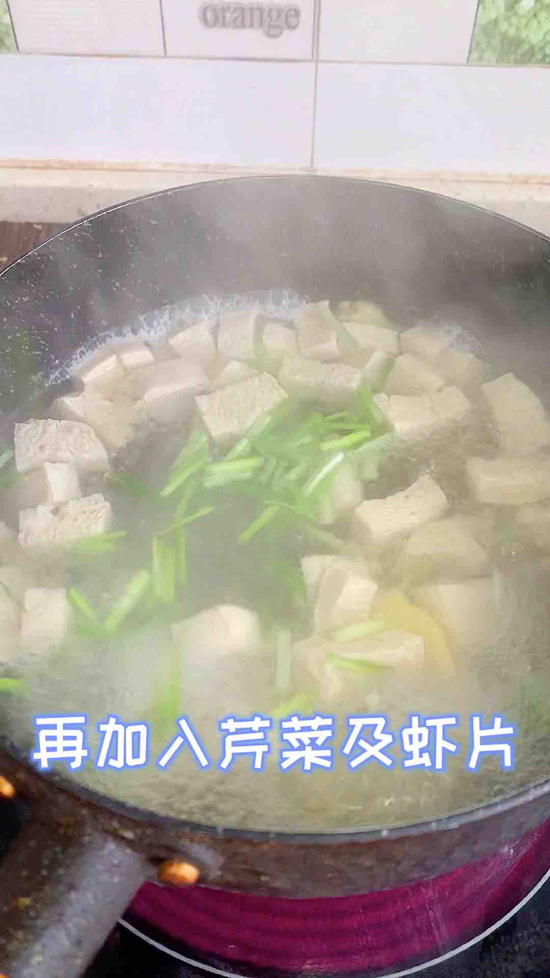 冻豆腐敲虾面的做法步骤：5