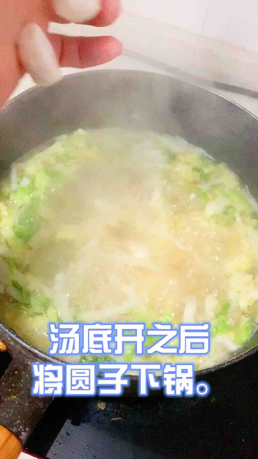 白菜冬至圆，满满的幸福感的一款节气小吃的做法步骤：4