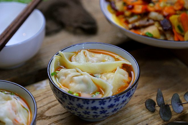 南瓜丝儿虾仁馄饨的做法步骤:18