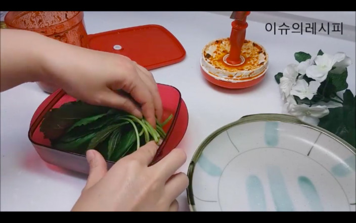 苏子叶炖菜（微波炉菜谱）的做法步骤：3