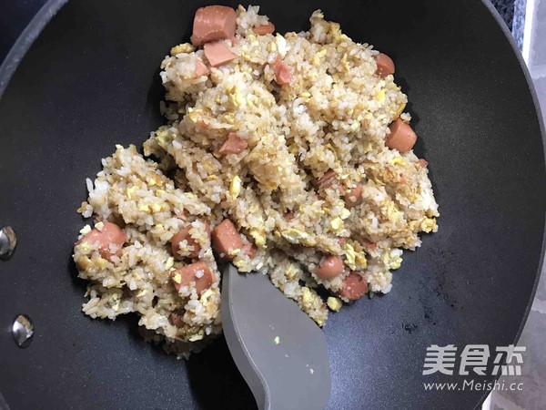 酱油蛋炒饭的做法步骤:8
