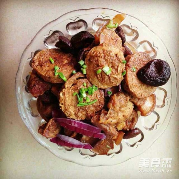 香菇素鸡红烧肉的做法步骤：15