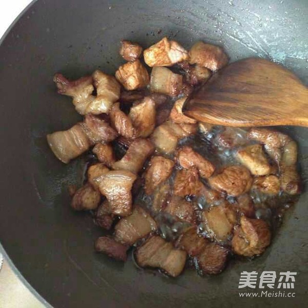 香菇素鸡红烧肉的做法步骤：8