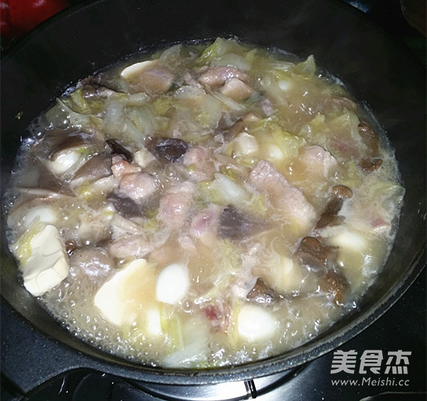 姬松茸什锦锅的做法步骤：11