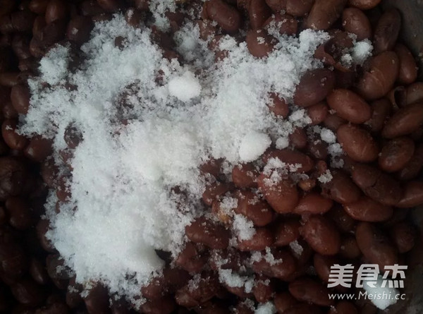 花芸豆馅的糯米饼的做法步骤:4