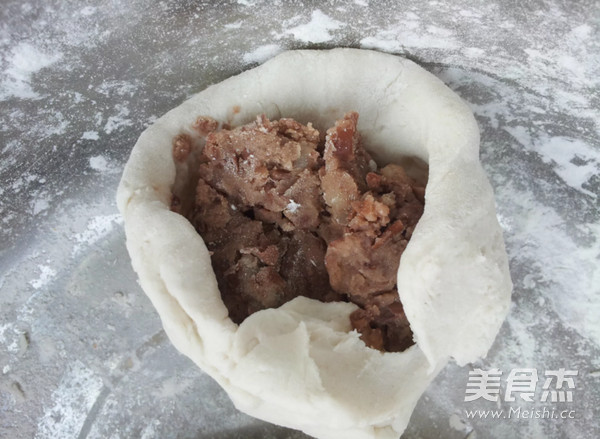 花芸豆馅的糯米饼的做法步骤:6