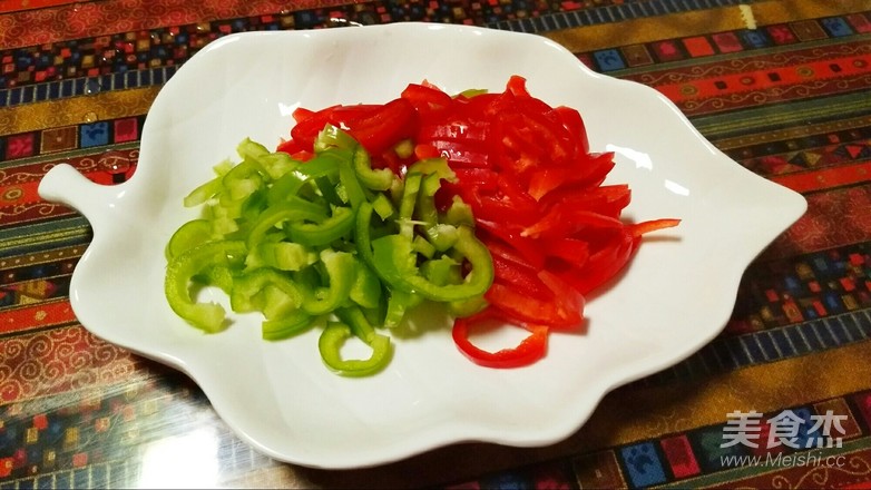 尖椒干豆腐的做法步骤:3