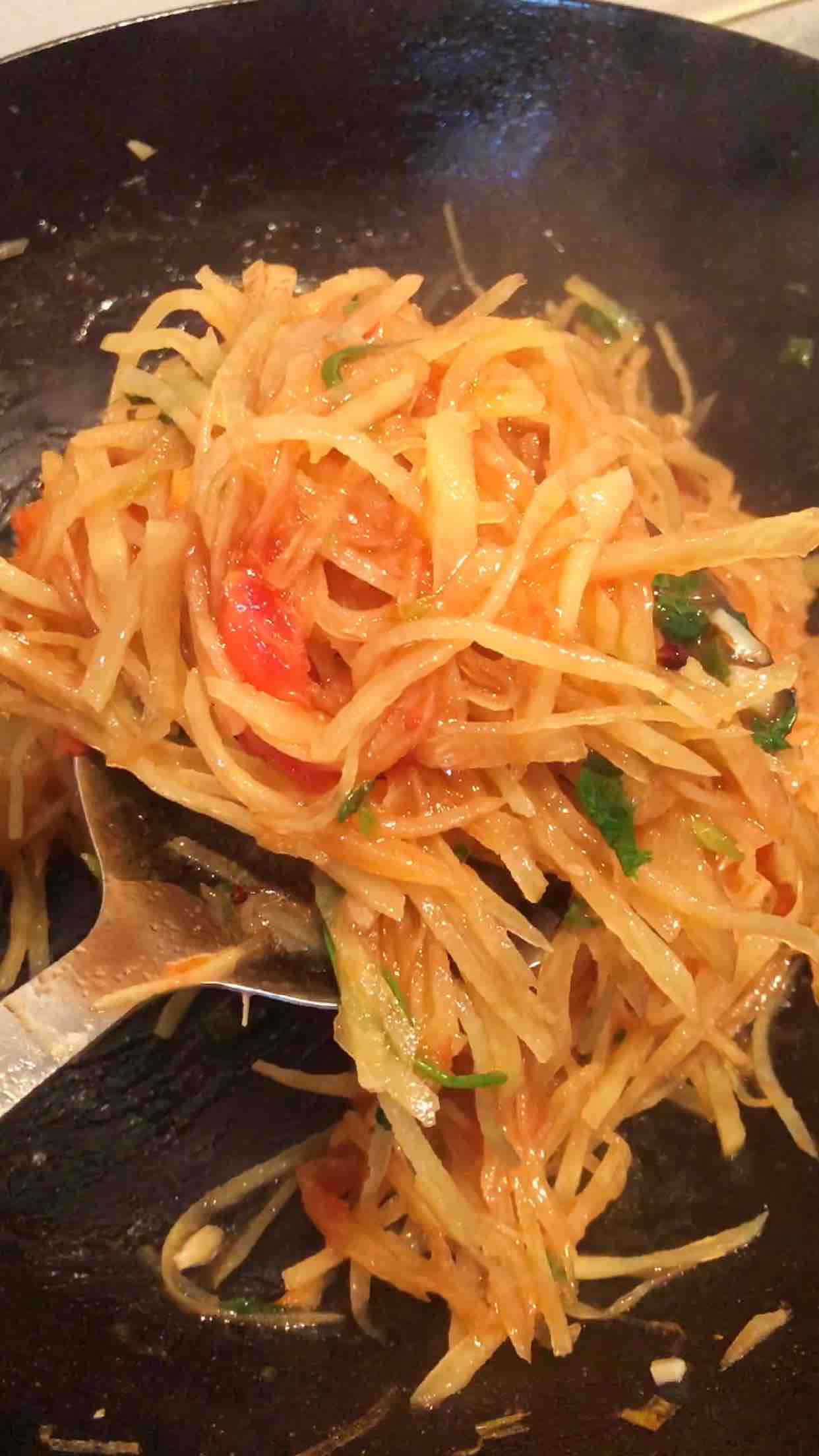 茄汁土豆丝的做法步骤:11
