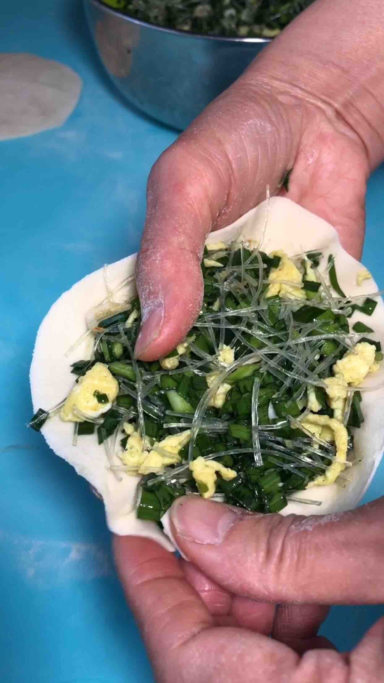 素三鲜蒸包的做法步骤:13