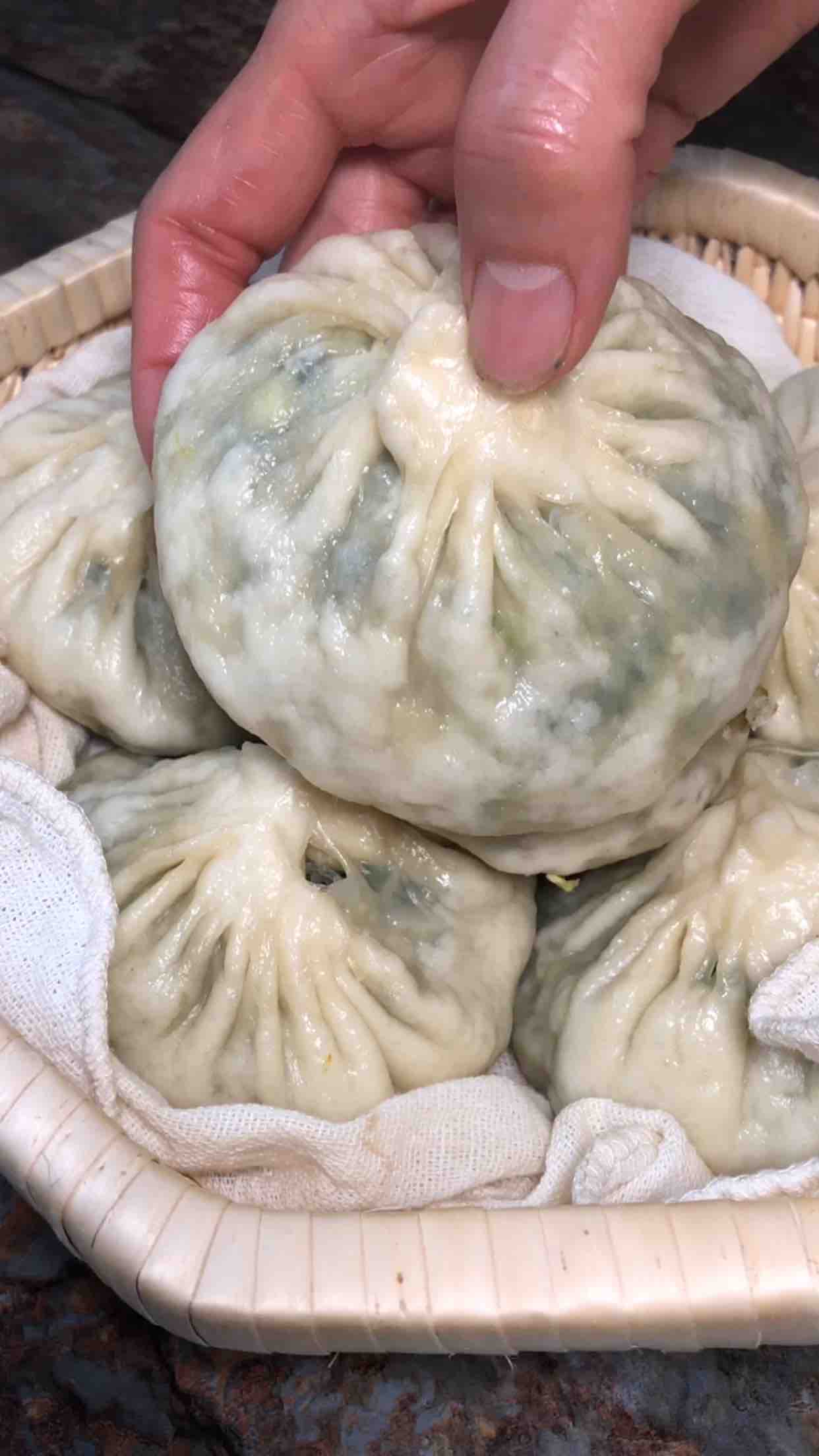 素三鲜蒸包的做法步骤:17
