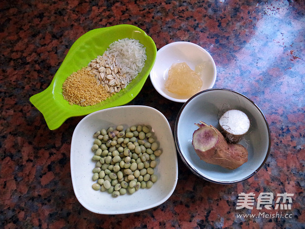 山药红薯米豆浆的做法步骤：1