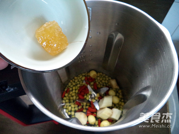 山药莲子枸杞豆浆的做法步骤:5