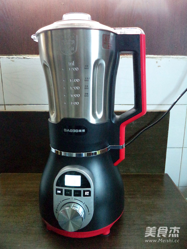 山药莲子枸杞豆浆的做法步骤:7