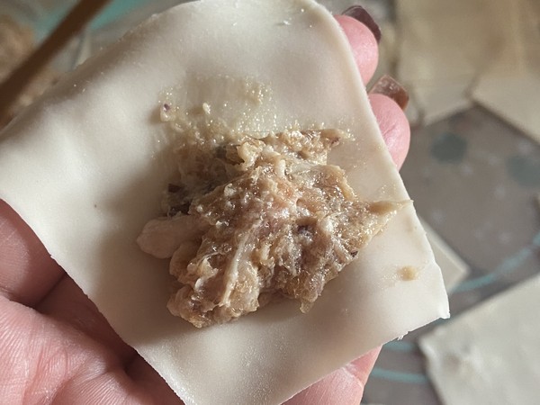 二月二吃什么?手把手教你包小馄饨,皮薄馅大超好吃的做法步骤:5