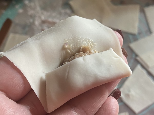 二月二吃什么?手把手教你包小馄饨,皮薄馅大超好吃的做法步骤:6