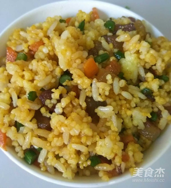 腊肉炒饭的做法步骤:10
