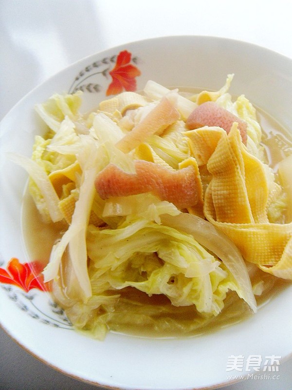 肉皮炖白菜的做法步骤:16