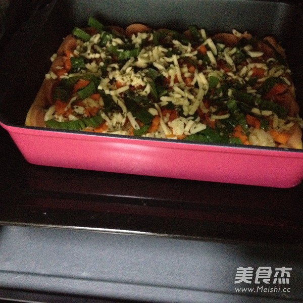 黄金米饭披萨的做法步骤:6