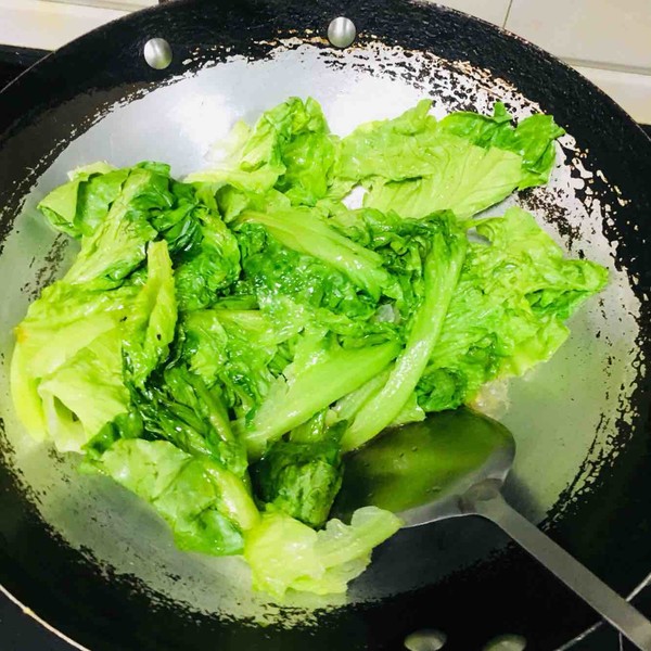 生菜豉油的做法步骤:3