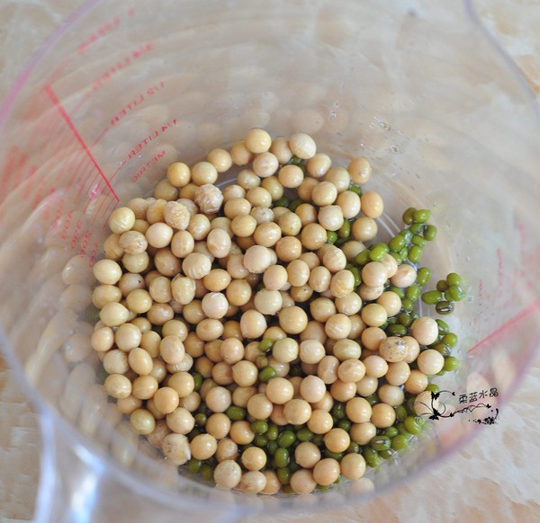 蜂蜜薄荷绿豆豆浆的做法步骤：4
