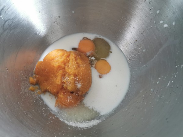 椰子油南瓜面包的做法步骤:2