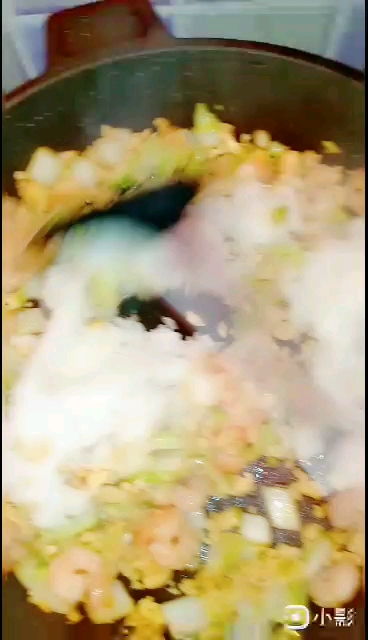 虾仁白菜炒饭的做法步骤：11