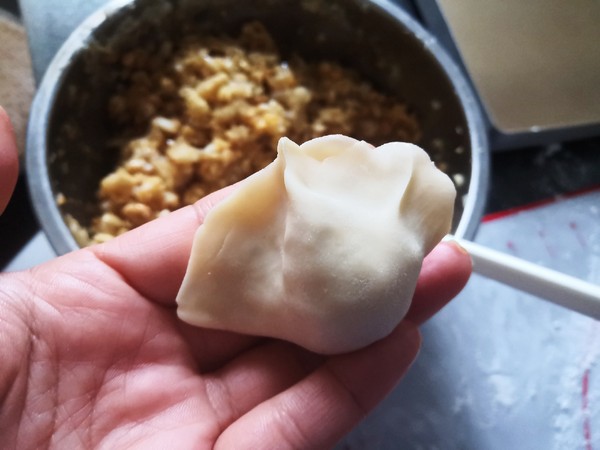 白菜花生水饺的做法步骤:6