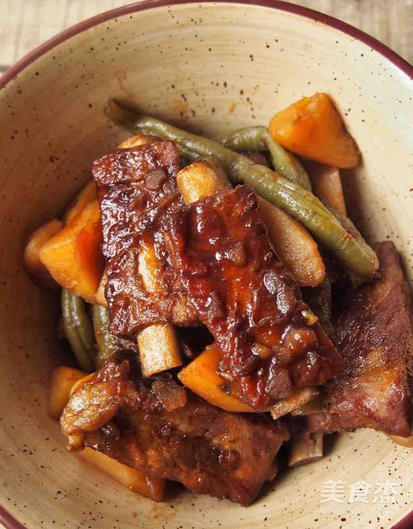 排骨炖豆角土豆的做法步骤:7