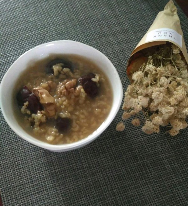 核桃米粥的做法步骤：4