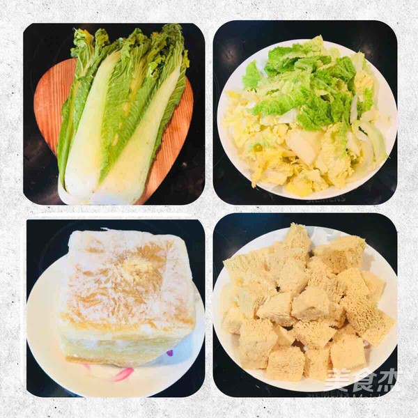 大棒骨炖白菜冻豆腐的做法步骤:3