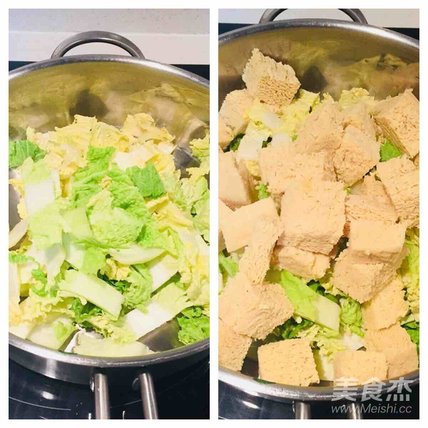 大棒骨炖白菜冻豆腐的做法步骤:4