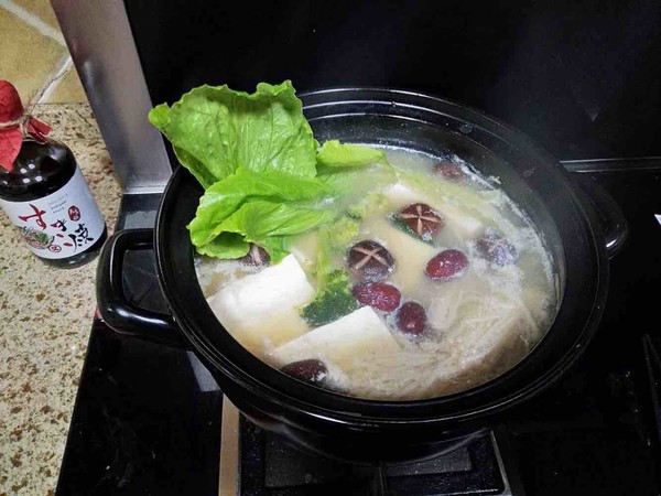 红枣豆浆火锅的做法步骤:10