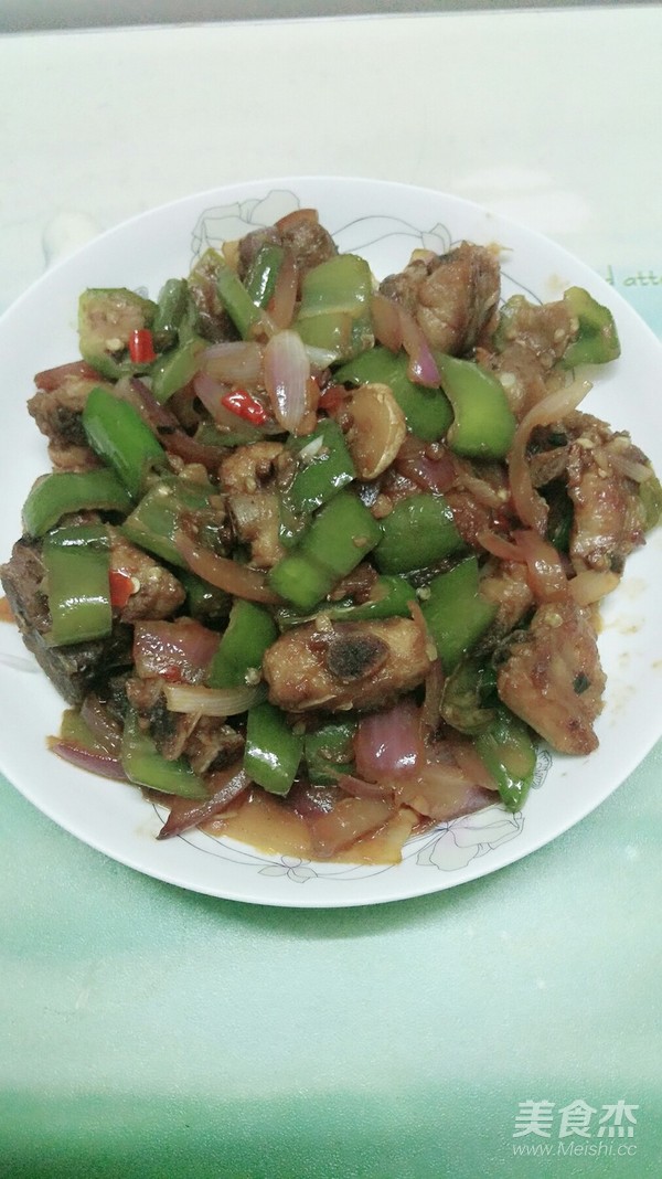 青椒排骨的做法步骤:14