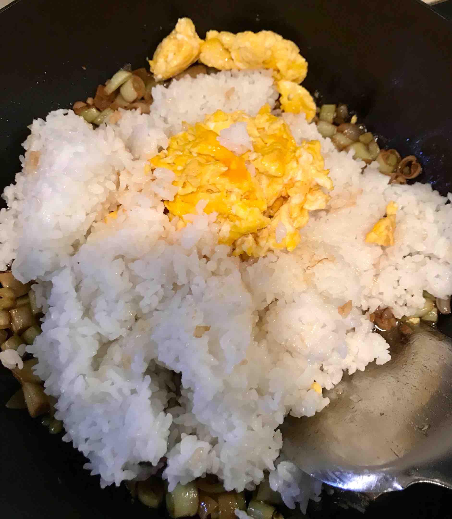 素扁豆炒饭的做法步骤：8