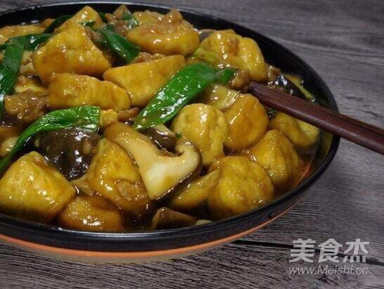 香菇煎豆腐的做法步骤:6