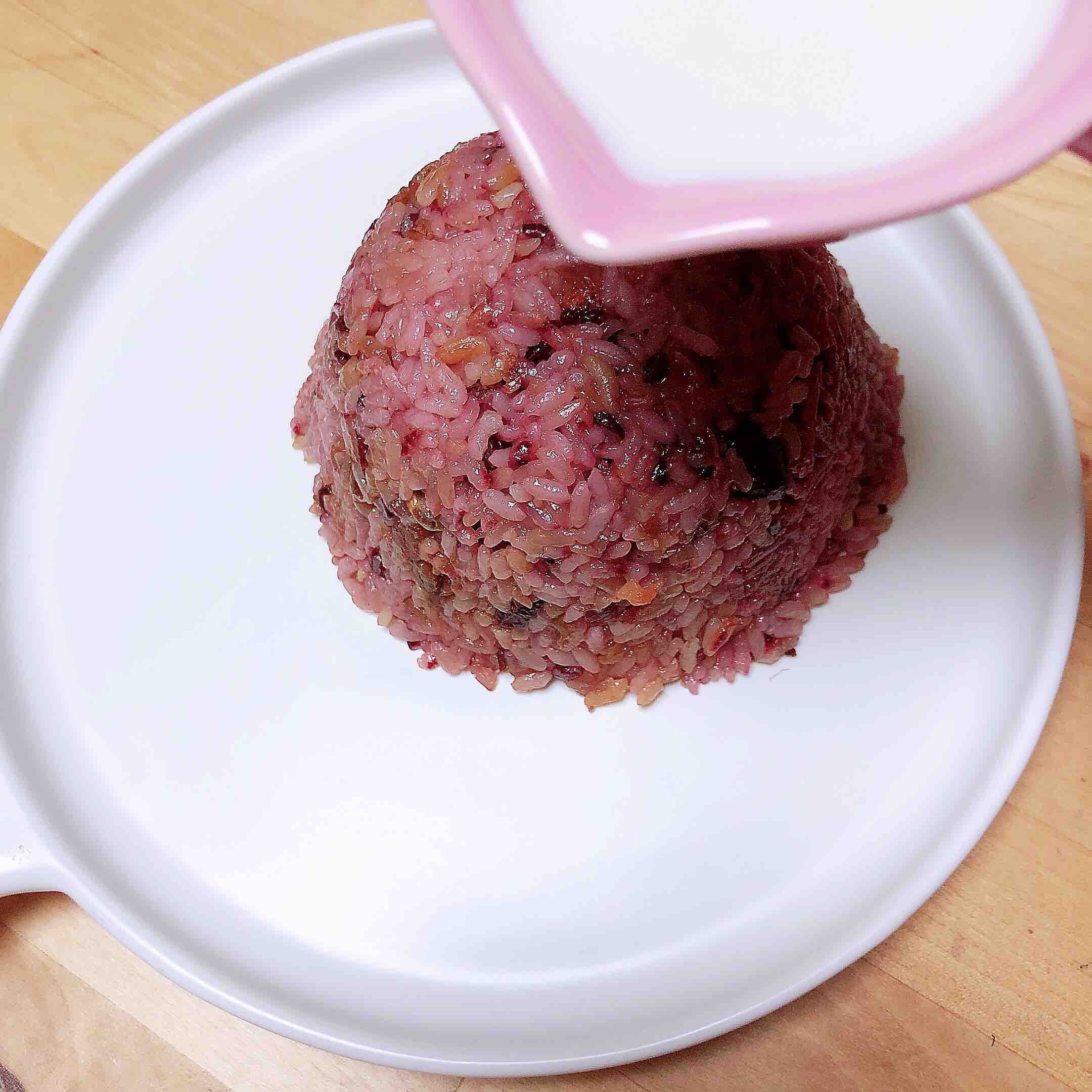 椰浆香糯八宝饭的做法步骤:16