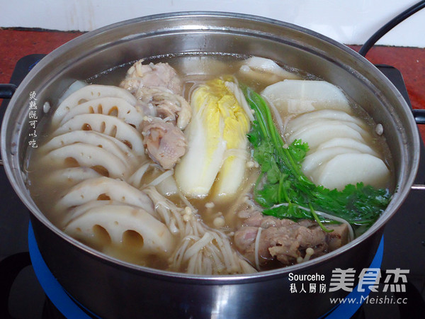 香浓牛肉味清汤火锅的做法步骤:5