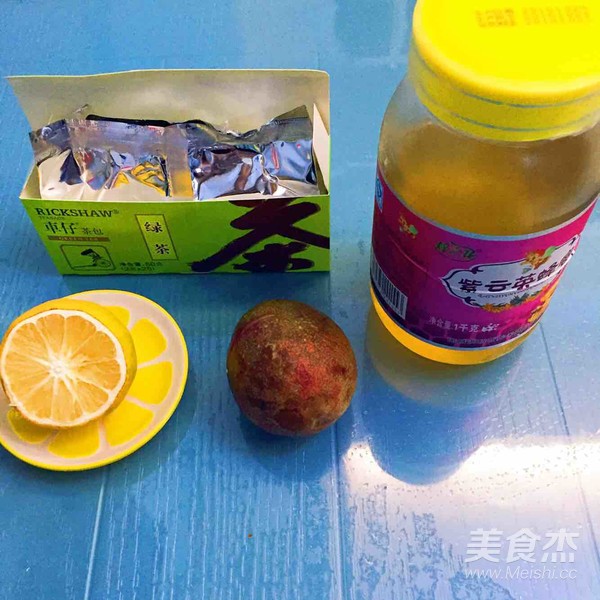 百香果柠檬绿茶的做法步骤：1